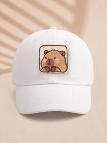 1 pieza Gorra de béisbol para niños con etiqueta falsa de dinosaurio, gorra de unicolor con protección solar, adecuada para protección solar al aire libre y uso casual diario - Kapibala - Ver 14