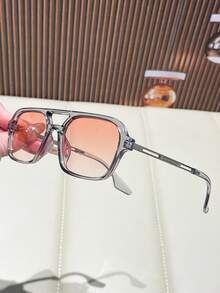 4pcs Fashionable Square Frame Glasses, Cute Y2K Style For Women, Beach Accessories, Suitable For Summer Beach, Outdoor Travel - Multicolor - View 5