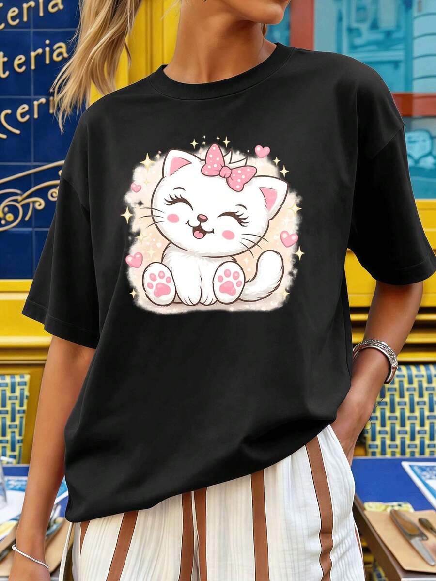 Women T-Shirts - Black - View 1