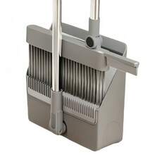 3-In-1 Broom And Dustpan Set, Combines Broom, Dustpan And Hidden Floor Brush, 180° Rotation For Thorough Cleaning, Auto-Retract Design To Prevent Leakage, Can Remove Hair Without Hand-Pulling, Foldable And Upright Storage To Save Space, Making Home Cleaning More Efficient And Convenient. - Triple - View 16
