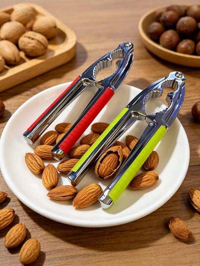 1PC Stainless Steel Nutcracker - Multi-Function Walnut, Pine, Pecan & Hazelnut Sheller Opener For Kitchen And Dining Manual Nut Cracker Lever Mechanism And Non-Slip Handle-Walnut, Almond, Pecan, Brazil Nut Cracking Tool-Easy Grip Nut Opener For Hazelnuts, Chestnuts, Pistachios