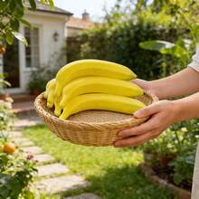 1/5/9pcs Realistic Artificial Yellow Banana - Plastic Fruit Model, Suitable For Party, Wedding, Home And Kitchen Decor, Perfect For Photography Props And Fruit Display, Banana Decoration - Yellow - View 5