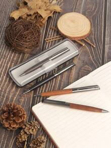 1 Metal Engraved Neutral Pen + 2 Refills + Gift Box, Personalized High-End Business Office Gift, Suitable For Men And Women, Holiday Gift, Engraved Craftsmanship - Ballpoint Pen - View 1