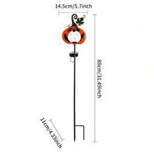 Lampe de jardin solaire en forme de citrouille, lampe de chemin LED étanche pour l'extérieur, lampe décorative d'extérieur, éclairage de jardin solaire, décoration de paysage solaire, convient pour la pelouse, la cour, le patio, la décoration de jardin d'Halloween, le jardin, l'allée, le pavillon, l'arrière-cour, le porche et la décoration de fête - lanterne citrouille - Voir 3