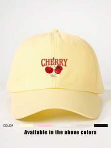 1pc Cherry Printed Adjustable Baseball Cap, Outdoor Sun Protection Casual Hat Suitable For Spring, Autumn Travel, Beach, Y2K Style For Young People,Holiday,Festival - Baseball Cap - View 27