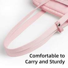 DANYCASE Bolsa para portátil de 13.3-15.6 pulgadas, bolsa de almacenamiento portátil para computadora, funda ligera de unicolor para tableta, unisex, adecuada para iPad - Rosa - Ver 7