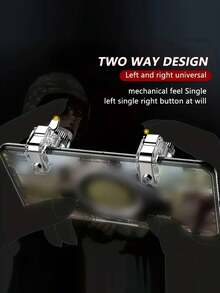 2Pcs Metal Mobile Game L1R1 Shooting Triggers, Only For Bare Phone & Thin Cases, Thick Case Causes Slip, Medium Sensitivity Gaming Buttons For Light Daily Mobile Shooting Games, Fit IOS Android Phones - Silver - View 10
