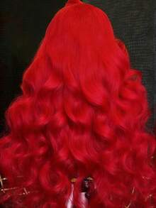Red Body Wave Human Hair Wigs 13x4 HD Transparent Lace Front Wigs Human Hair For Women Glueless Red Water Wave Lace Frontal Wigs Brazilian Virgin Hair 200% Density Pre Plucked With Baby Hair Hairline - Red - 查看 5