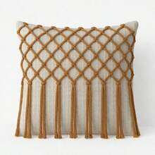 Cotton Macrame Cushion Cover - Caramel/Chocolate Color - 45cm X 45cm - 焦糖 2 - 查看 11