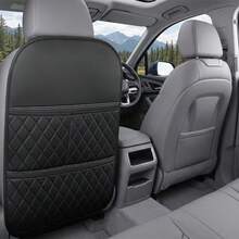 1pc PU Leather Car Seat Cover, Kick Protector, Protective Pad, Protects Original Seat, Easy To Install And Clean, Multi-Pocket Storage, Wear-Resistant And Anti-Slip, Suitable For All Seasons And Most Vehicles - Multicolor - View 9