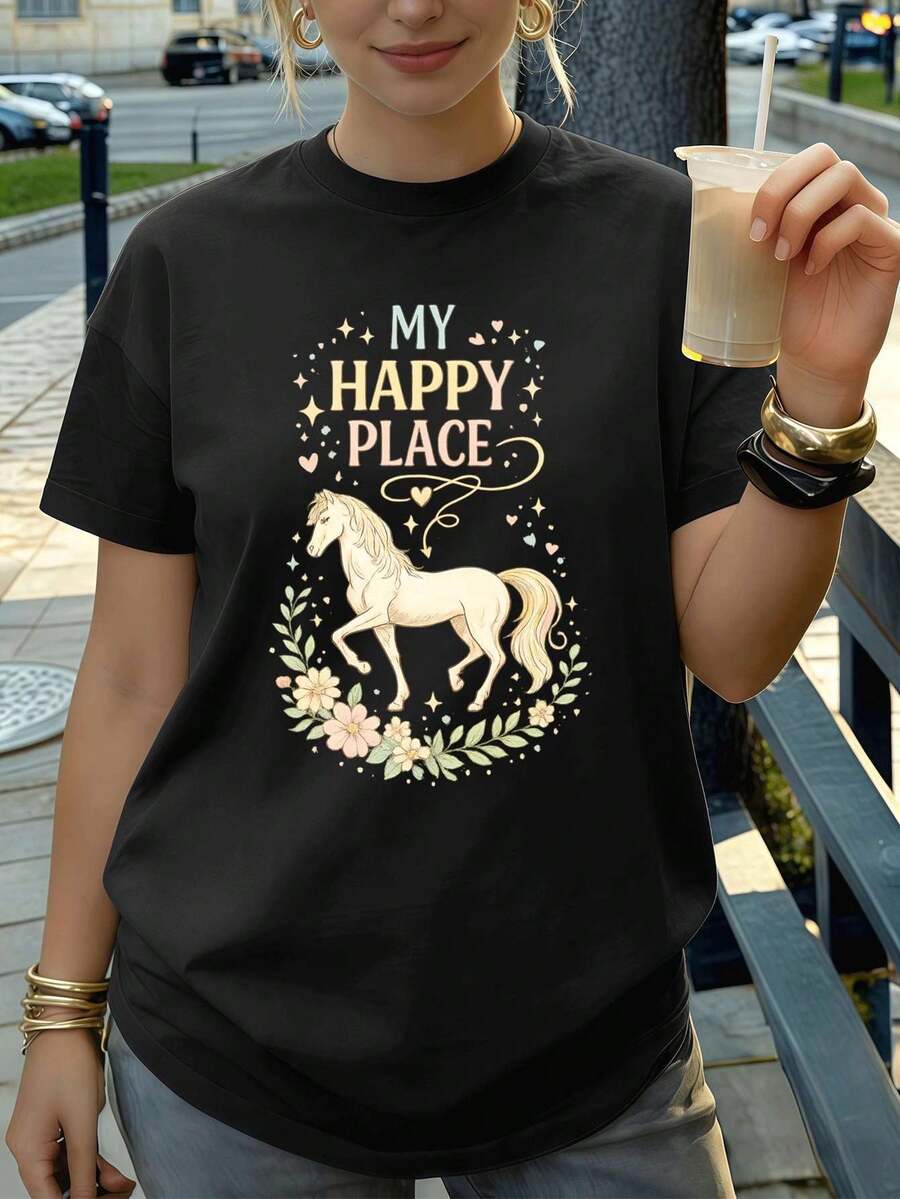 Women T-Shirts - Black - View 1
