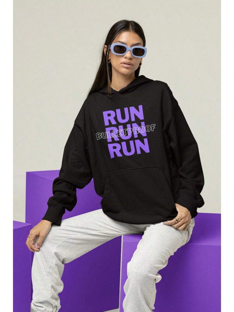 Run Bulletproof Hoodie - Fan - Black - View 1