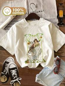Women T-Shirts - [White] - View 7