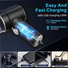 Rechargeable Handheld Vacuum Cleaner, Cordless Dust Catcher Portable Automotive Vacuum Cleaner With Powerful Cleaner Hand Air Duster For Cleaning Cars, Workshops, Computers, Homes, Decoration, Offices, And Homes, Car Vacuum Cleaner, Car Vacuum Cleaner Cordless Strong Suction, Portable Vacuum Cleaner Cordless, Vacuum Cleaner For Home, Handheld Vacuum Cordless, Mini Vacuum, Mini Vacuum For Dryer, Car Vacuum Cleaner Strong Suction, Cordless Vacuum Cleaner, Car Vacuum - 黑色1個 - 查看 7