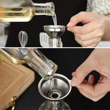 3pcs/Set Stainless Steel Funnels, Large, Small And Mini Sizes, Mini Metal Funnel Set, Suitable For Essential Oils, Spices, Liquid Filling, Bottling Tools, Portable Funnel - View 8