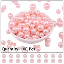 Hạt cườm thủy tinh tròn giả ngọc trai dễ thương, kích thước 4-12mm, nguyên liệu tự làm trang sức cho vòng cổ, vòng tay, hạt rời. - Ngọc trai giả bằng thủy tinh - Xem 11