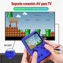 1 pieza YIYI Consola de juegos portátil de estilo Macaron Mini 400-en-1, máquina de juegos clásicos retro con 400 juegos, reproductor de juegos retro, equipado con batería de 1020 mAh, unisex (1 jugador/2 jugadores) - Multicolor - Ver 6