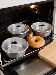 Set Cetakan Donat Aluminium Anti Lengket 1/3/5 Buah. Loyang Tabung untuk Memanggang di Oven, Penting untuk Membuat Kue & Makanan Penutup - Bulat - View 7