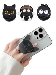 Foldable Cool Dog Phone Stand - Suitable For Any Phone Model - Adjustable Angle, Stylish, Compact, Portable, Coal Ball Phone Stand, Easy To Use And Install, Practical Accessory Compatible With Iphone And Android Devices - Multicolor - View 1