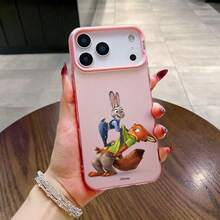 Coques de téléphone Disney à l'effigie de Judy et Nick Wilde de Zootopia, au style mignon et tendance et au charme indéniable. Compatibles avec les iPhone 17 Pro, 12 Pro, 14 Pro Max, 16 Pro Max, 17, 16 Plus, 15 Pro Max, 16, 14 Plus, 15 Pro, 14, 13 Pro Max, 17 Air, 12 et 11. Des coques de protection adorables et résistantes aux chutes, parfaites pour les filles. - Rose vif - Voir 1