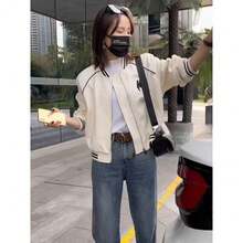 Women's Spring Baseball Jacket, Loose Fit, Stylish And Versatile - Black ([High Quality]) - View 6