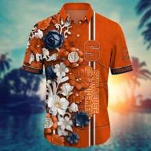 Syracuse Orange  Flower Hawaii Shirt For Fans Ver 37 - Multicolor - View 2