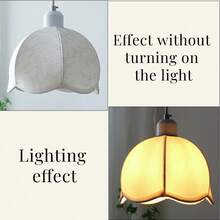 1 chụp đèn vải hiện đại đẹp mắt, màu be, dùng thay thế cho đèn trần phòng khách, phòng ăn, phòng ngủ, không cần nguồn điện hoặc pin. - Nhiều màu - Xem 6