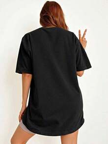 Women T-Shirts - Black - View 2