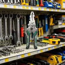 1把可折叠多功能工业级电工剥线钳，采用耐用高碳钢精密工具制成，适用于切割、压接和剥线——是所有电气作业的理想之选。 - 尖嘴 - 查看 7
