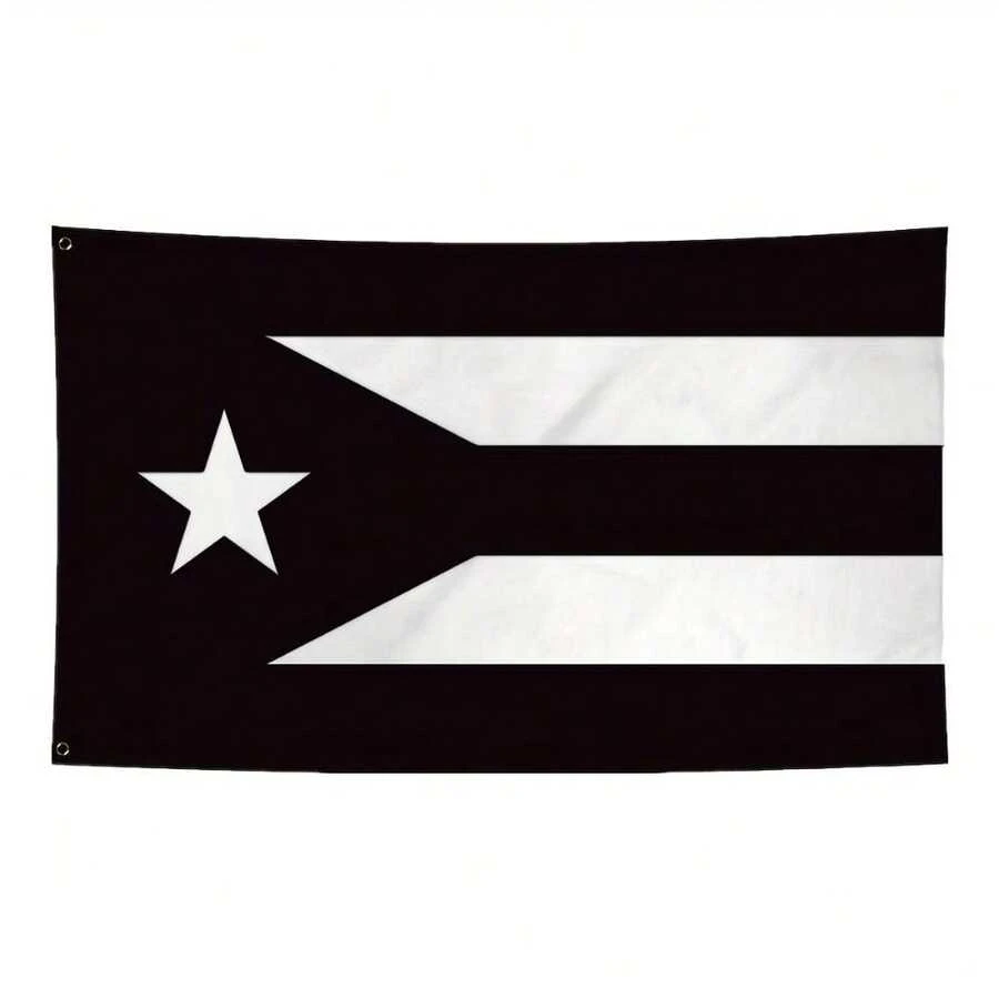 Heavy-Duty Puerto Rican National Flags Measuring 2X3 Feet, Featuring A Black Design,Suitable For Both Indoor And Outdoor Decoration - Decorative Flag - View 1