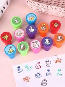 Bộ 1/8/30 con dấu mini nhiều họa tiết, con dấu tự động dùng cho tiệc Halloween, phần thưởng trong lớp học, quà tặng sinh nhật, giải thưởng lễ hội, con dấu túi quà, con dấu giáo viên, đồ dùng học tập hình động vật hoạt hình cho lễ Phục sinh. - Xem 5