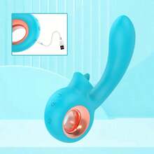 12 Frequency Vibrator Dildo For Women G-Spot Clitoris Masturbator Tongue Licking Vibrator Massager For Female Adult Sex Toys - Màu xanh da trời - Xem 7