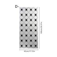 1/4pcs Modern Minimalist Matte Static Cling Window Film, Black Geometric Grid Pattern Privacy Sticker, Waterproof Translucent Decorative Glass Door Decal For Bathroom, Living Room, Kitchen - Multicolor - View 14