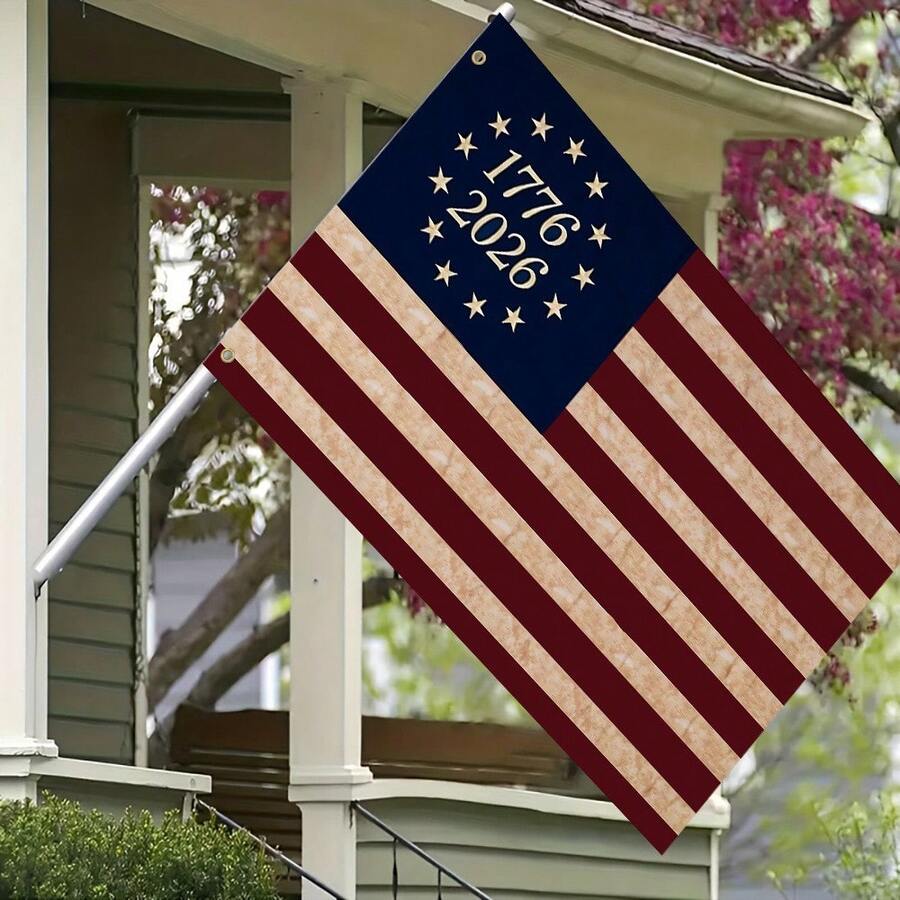 3X5 Ft Flag US 250Th Anniversary Handheld Flag 1776-2026 Vintage Patriotic Collection Betsy Ross Texas Distressed Flag For 4Th Of July Celebration - 裝飾旗 - 查看 1