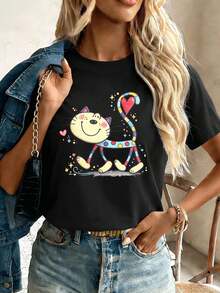 Women T-Shirts - Black - View 1