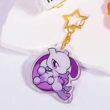 pokemon 紫色可爱怪兽卡通动漫亚克力钥匙扣包包挂件卡哇伊星星戒指可爱动物造型收藏礼品创意配饰 - 彩色 - 查看 23