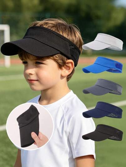 1 chiếc mũ che nắng vành rộng điều chỉnh được cho trẻ em, nhanh khô, thoáng khí, có thể gập lại, chống tia UV, thích hợp cho hoạt động ngoài trời, mùa hè, đi biển và mặc hàng ngày.