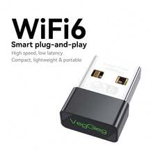 Adaptador WiFi Mini VegGieg 300Mbps 2.4G USB Tarjeta de red inalámbrica con antena incorporada para PC de escritorio, portátil, plug and play sin necesidad de controlador - Multicolor - Ver 4
