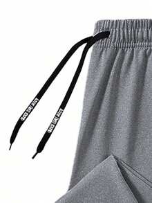 Men's Sports Pants, Outdoor Casual Drawstring Waist Trousers, Quick-Dry Stretchy Wrinkle-Resistant - Dark Grey - View 3