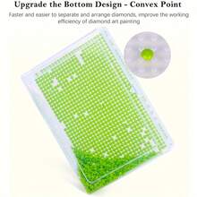 New Design Diamond Painting Tray With Lid, Diamond Art Storage Container And Arrangement Tray, Upgraded Raised Bottom Design For Improved Crafting Efficiency - Set - View 5