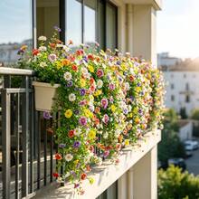 10 piezas de enredaderas colgantes de margaritas de espinaca falsa, flores artificiales multicolor, guirnalda de combinación DIY, para arco de boda, balcón, decoración de pared de jardín, fiesta de primavera - Multicolor - Ver 4