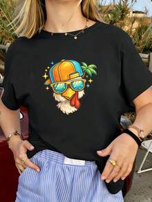 Women T-Shirts - Black - View 1