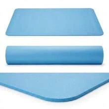 Yoga Mat Thickened Multi-Color Optional Comfortable Foam Exercise Yoga And Pilates Gymnastics Mats, Ladies' Non-Slip Fitness And Walking Yoga Mats Are Convenient To Store And Portable,Suitable For Home Workouts, Fitness, And Pilates Exercises; Soft And Durable. - 藍色 - 查看 12
