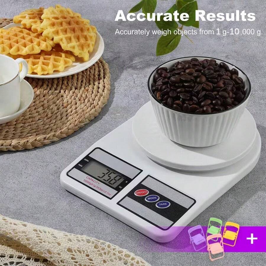 Báscula Cocina Digital Alimentos Alta Precisión 5kg Color Blanco - Blanco - Ver 1