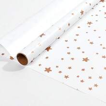 1 rollo de papel de regalo con estampado de estrellas doradas "Feliz Cumpleaños" de gran tamaño y recubierto, adecuado para fiestas de cumpleaños, bodas, graduaciones (sin incluir cinta y tarjeta) - multicolor - View 10