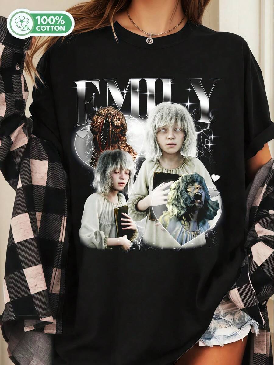 Emily Shirt, Leon Kennedy Retro Unisex T-Shirt - Black - View 1
