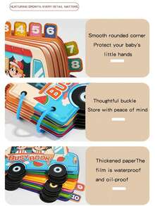 Montessori Quiet Magnetic Busy Book, Reusable Interactive Sticker Quiet Book, DIY Interactive Toy Book To Develop Hands-On Ability, Portable Busy Learning Book For Home And School, Children Travel Toy, Ideal Birthday/Holiday/Back To School Gift For Kids - Multicolor - View 10