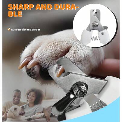 1pc Pet Nail Clippers And Trimmer, Suitable For Dogs And Cats, Professional Grooming Tool, Avoid Over-Cutting, Easy To Use, Comes With Free Nail File, Fit For Small And Large Pets
