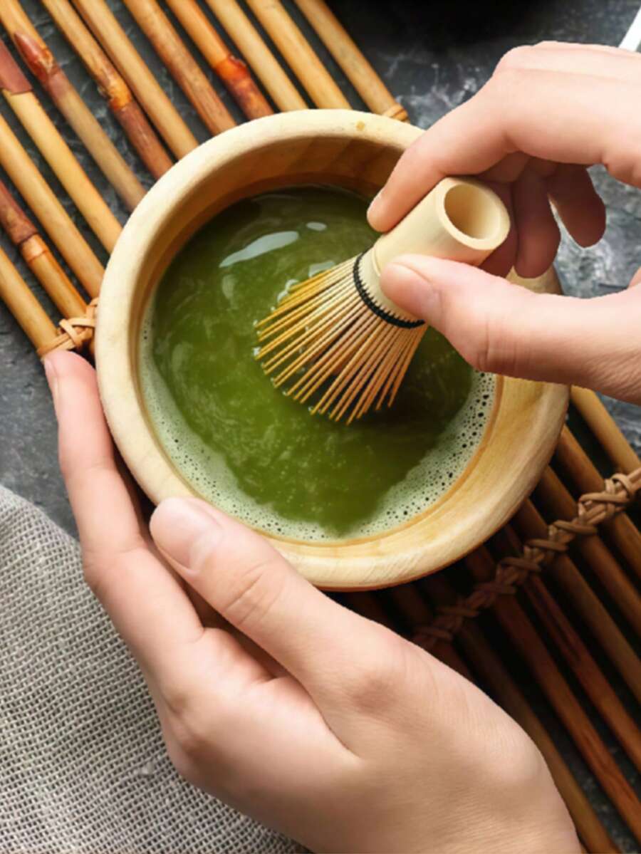 1件传统日式竹制抹茶筅，手工抹茶刷，茶道工具，天然竹制茶搅拌器，家用烘焙饮品搅拌器，日式茶道配件，咖啡馆礼品套装