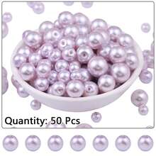 Hạt cườm thủy tinh tròn giả ngọc trai dễ thương, kích thước 4-12mm, nguyên liệu tự làm trang sức cho vòng cổ, vòng tay, hạt rời. - Ngọc trai giả bằng thủy tinh - Xem 63